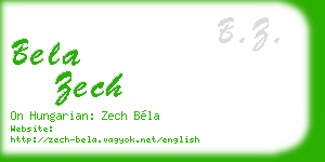 bela zech business card